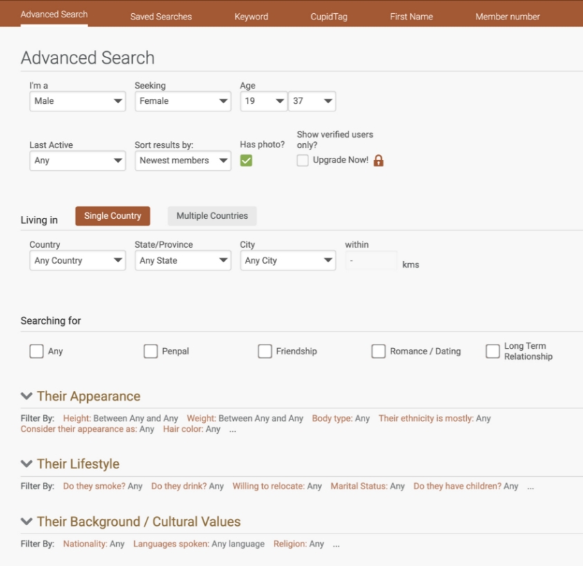 afrointroductions dating site in-depth search capabilities feature