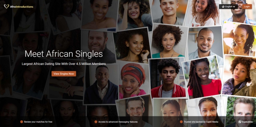 afrointroductions dating site homepage