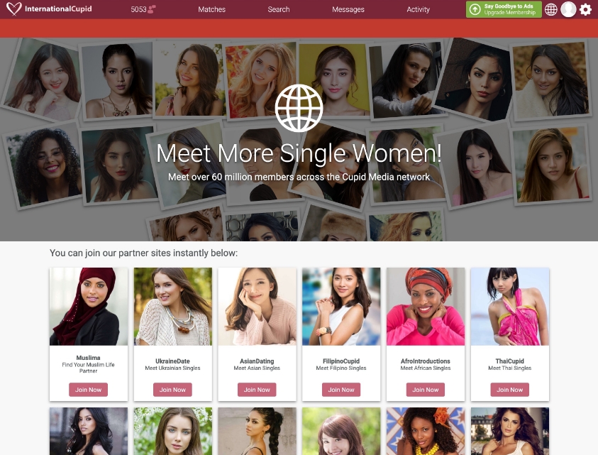 InternationalCupid.com dating site meet more singles feature.
