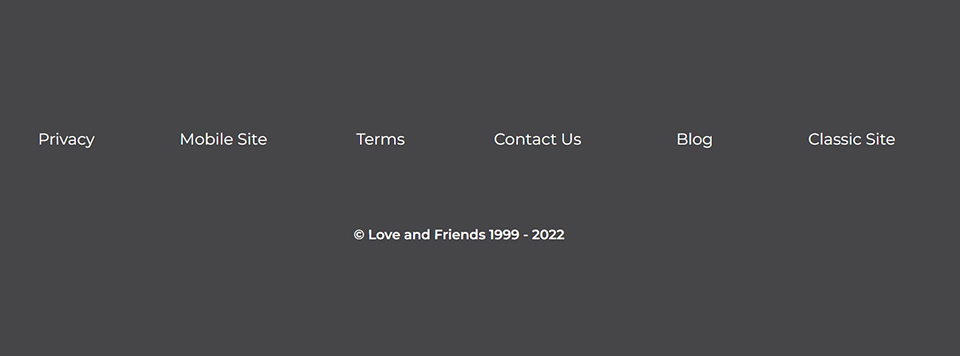 love and friends dating site footer.