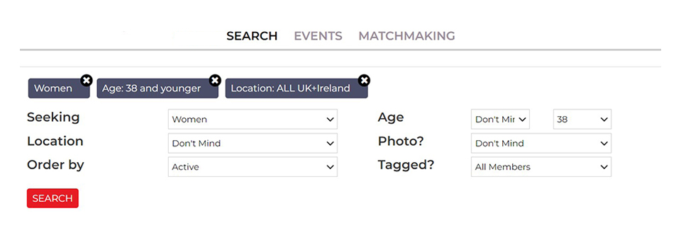 love and friends dating site search filters.
