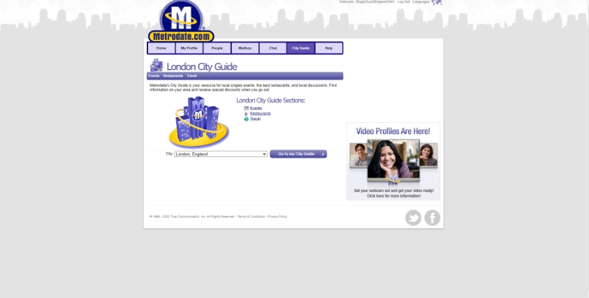 metrodate dating site city guide feature