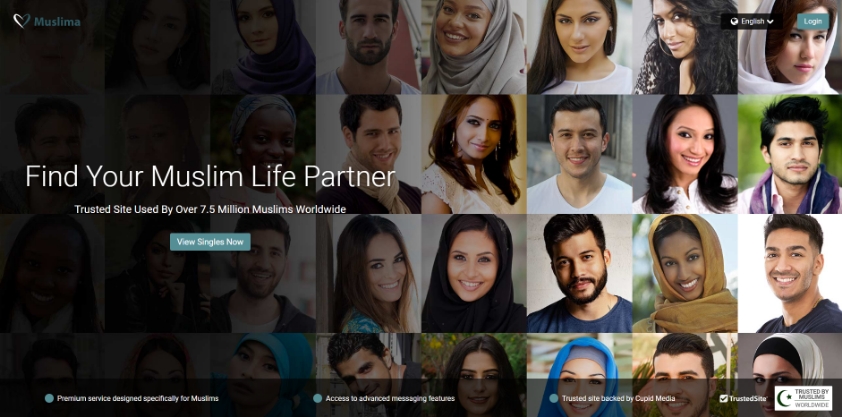 Muslima dating site homepage