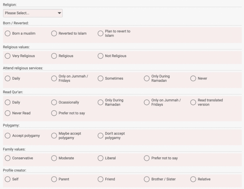 Muslima dating site religious practices registration process
