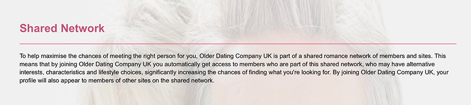 Older Dating Company Dating Site Shared Network
