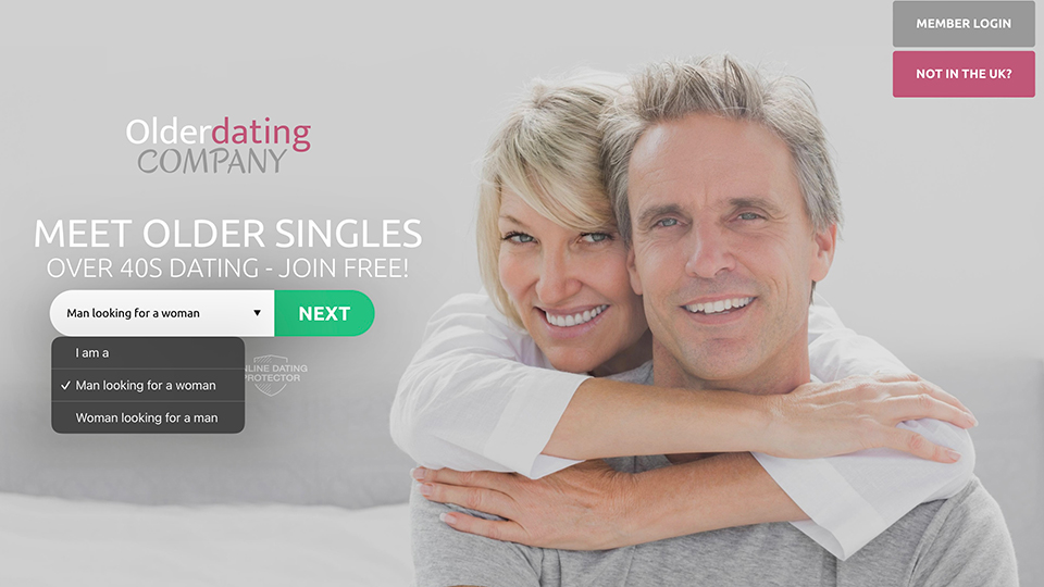 Older Dating Company Dating Site Homepage