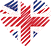 Logo of Top Dating Sites UK, Heart Shaped Image of UK flag.