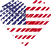 Logo of Dating Advisors USA, Heart Shaped Image of USA flag.